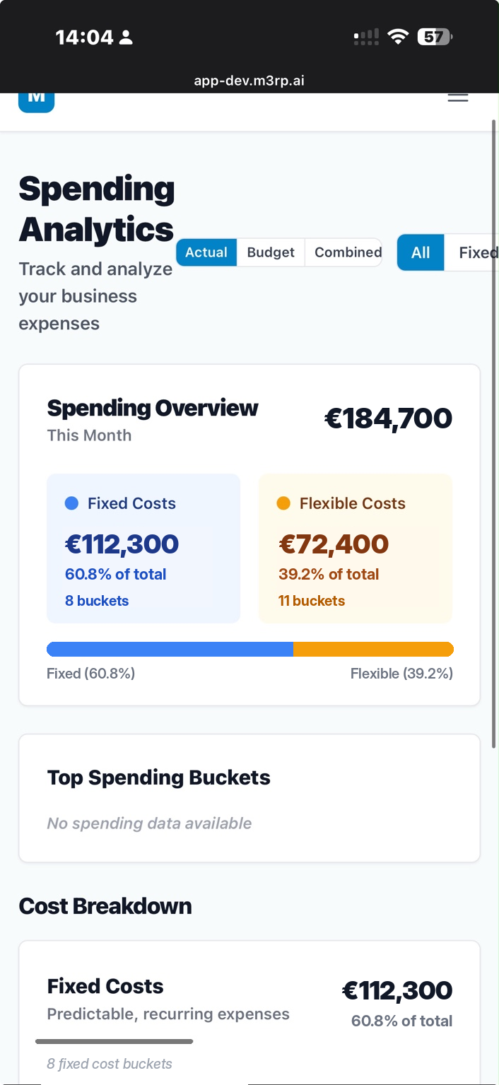m3RP — spending analytics for an SME